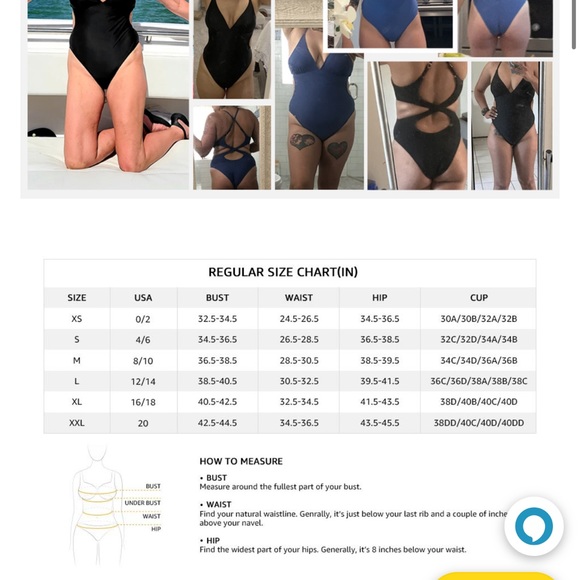 NWT One Piece Swimsuit Women’s size Large | Highly Rated | Cupshe | Blue - Picture 4 of 10